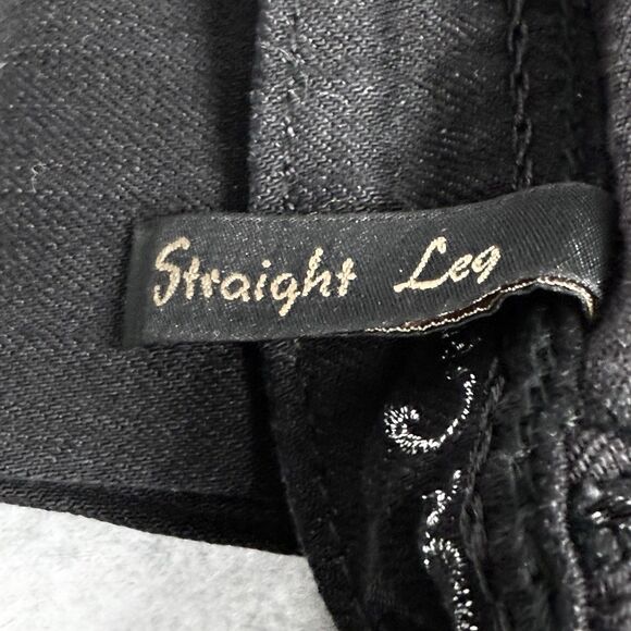 Rivet De Cru Jeans Womens Sz 29 30x33 Black Denim High Rise 90s Straight Leg - Picture 12 of 14